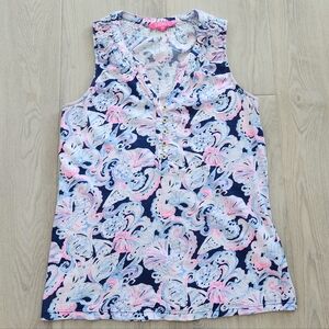 lilly Pulitzer Essie seashell print Paisley top